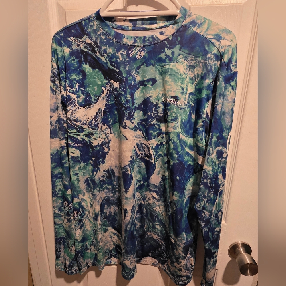 Magellan Long Sleeve Water Print Shirt